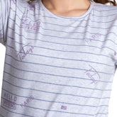 Ladies Typography Print Cotton T-shirt